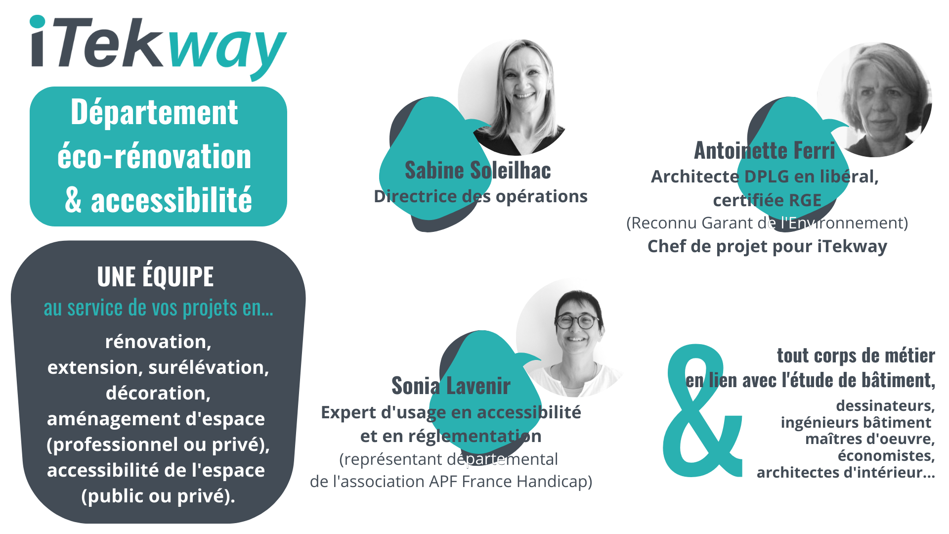 Équipe de iTekway spécialisée en éco-rénovation et accessibilité à Toulouse.