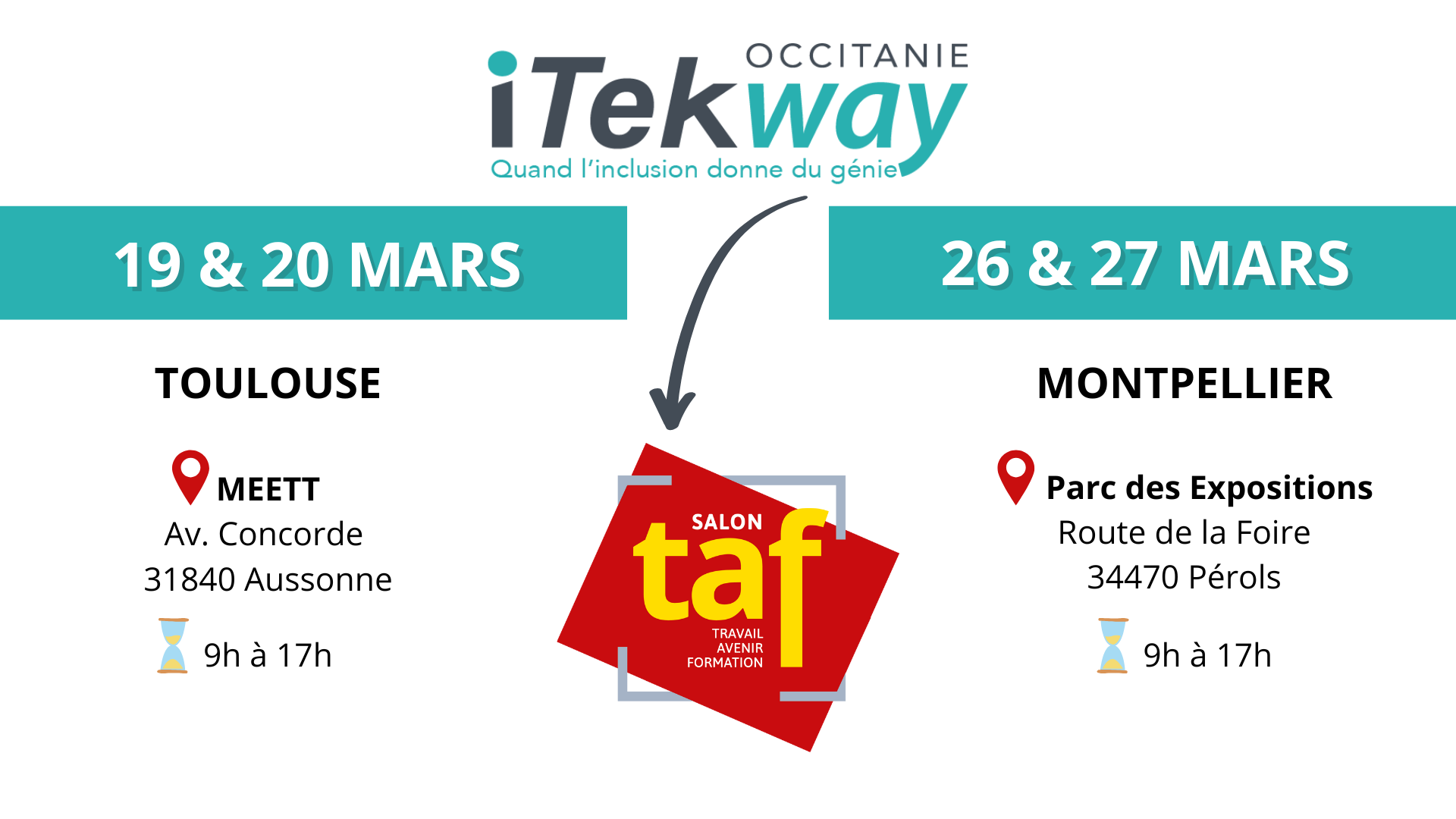 iTekway Salon TAF Toulouse Montpellier Dates Heures