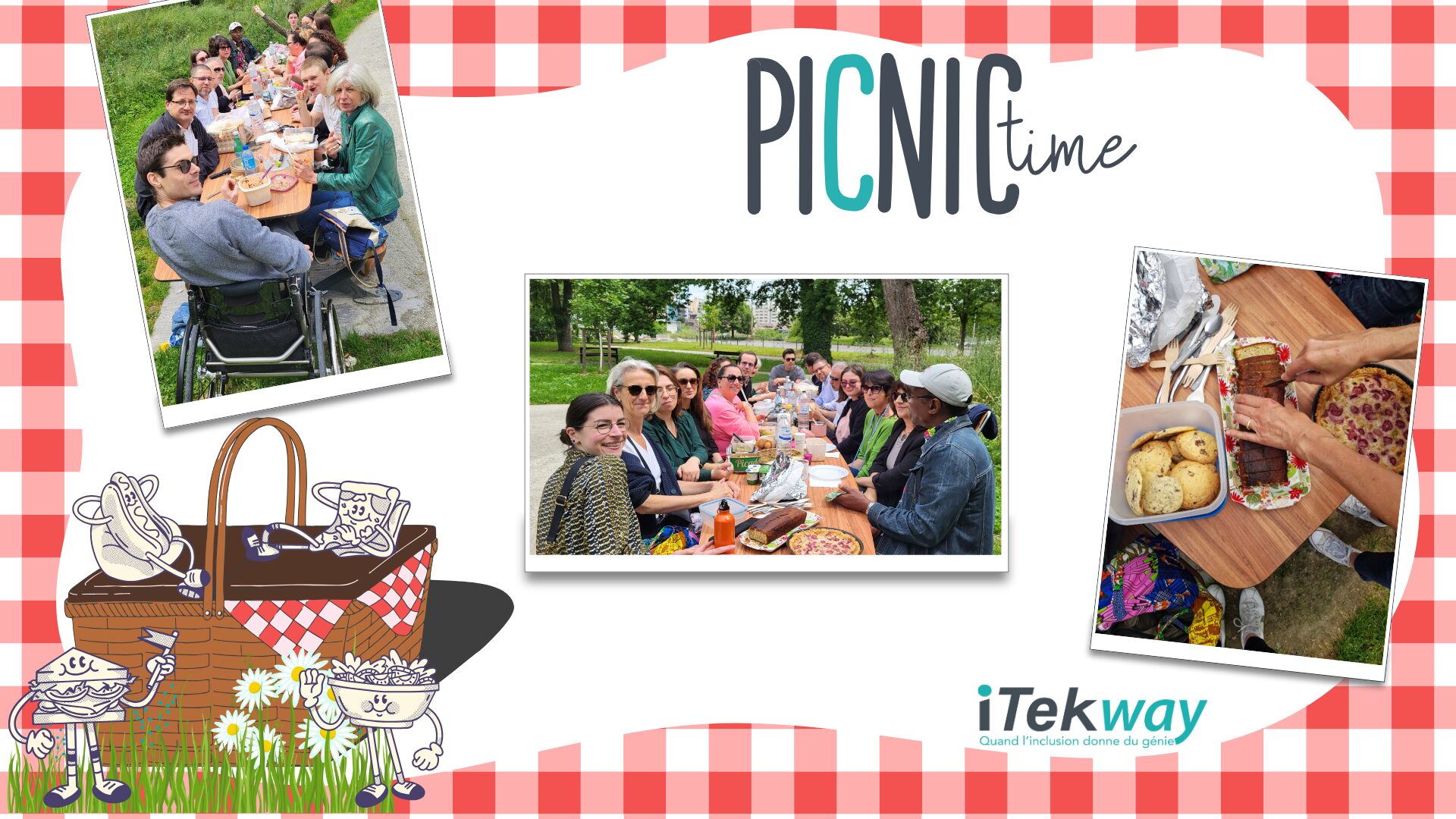 Picnic, groupe, nourriture, famille, extérieur, plaisir, pique-nique