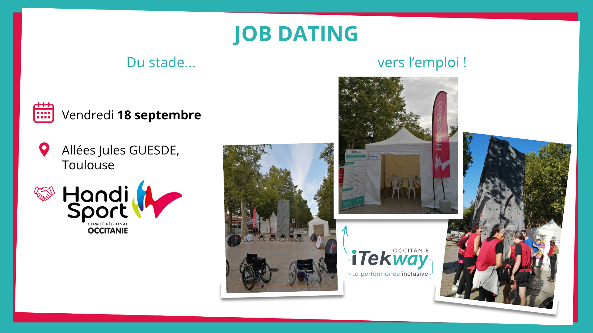 Atelier sportif lors du job dating RQTH à Toulouse